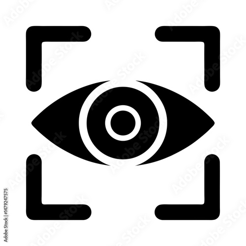 eye icon silhouette filled human
