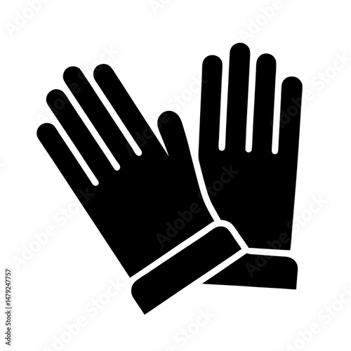gloves silhouette medical icon
