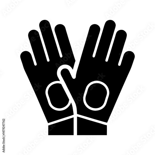 gloves medical icon silhouette
