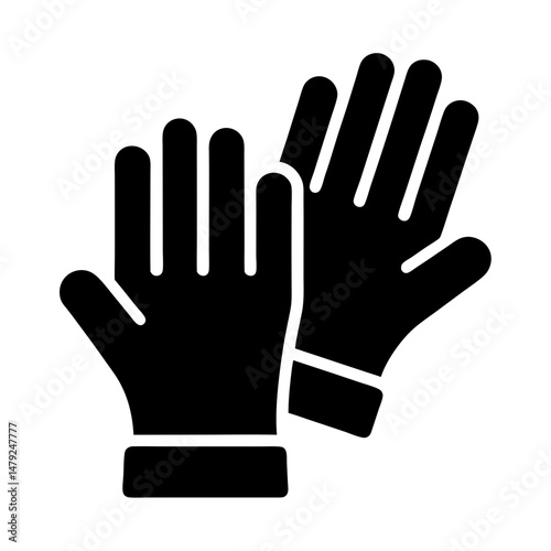 gloves icon silhouette sterile
