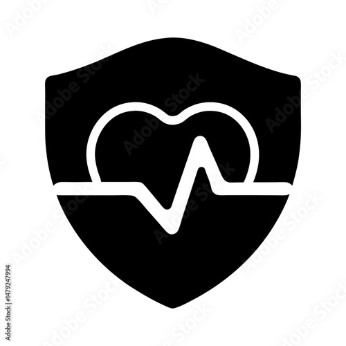 health shield silhouette icon
