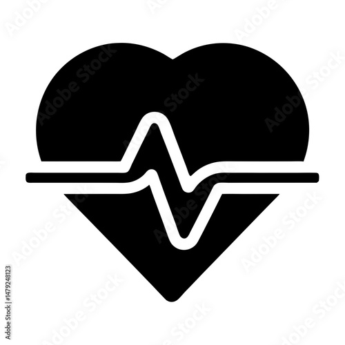 heart rate monitor silhouette icon
