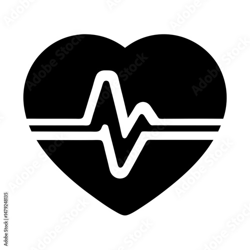 heart rate icon silhouette
