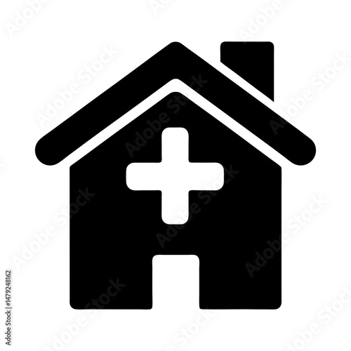 home healthcare icon silhouette
