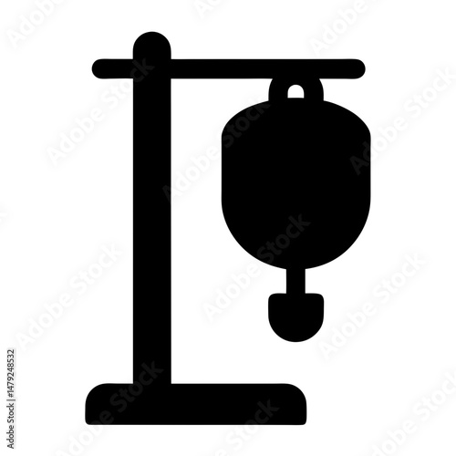 iv drip stand icon silhouette
