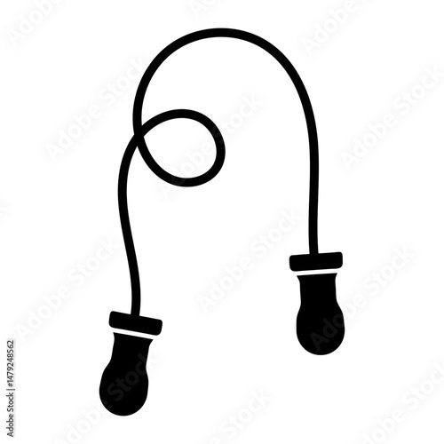 jump rope fitness icon

