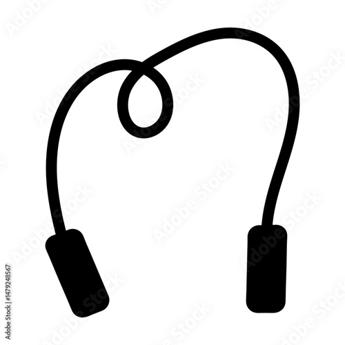 jump rope icon silhouette vector
