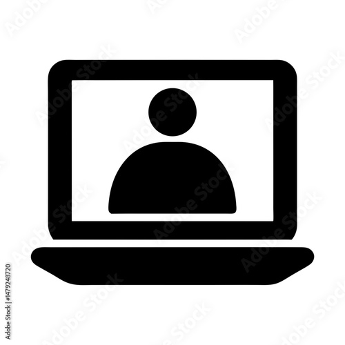 laptop doctor icon telemedicine  
