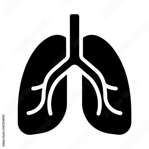 lungs health anatomy icon
