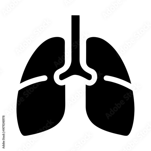 lungs icon respiratory organ  
