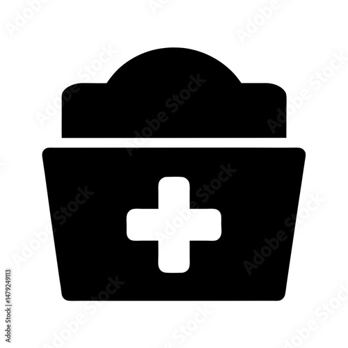 medical folder icon silhouette
