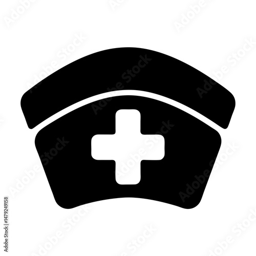 nurse hat icon healthcare  
