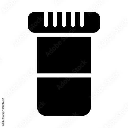 medical pill bottle icon silhouette
