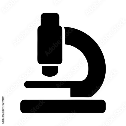 microscope lab glyph icon
