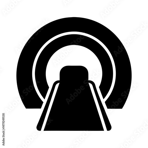 mri scanner glyph icon
