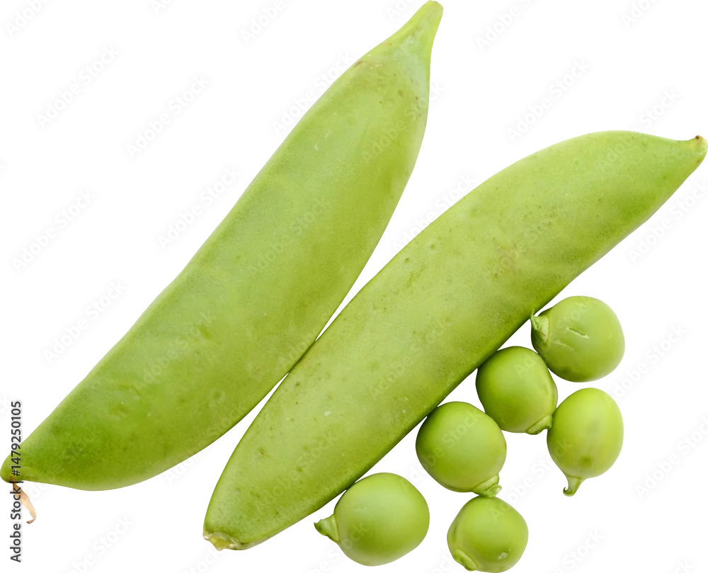Obraz premium Fresh Green Peas Isolated From Background