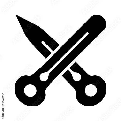 scalpel silhouette icon
