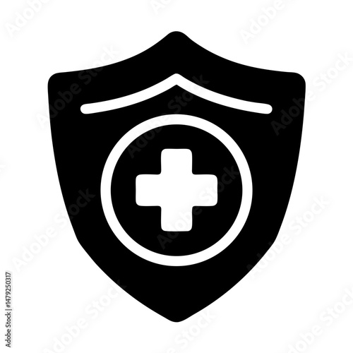 shield protection silhouette icon
