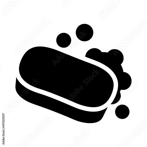 soap bar icon silhouette
