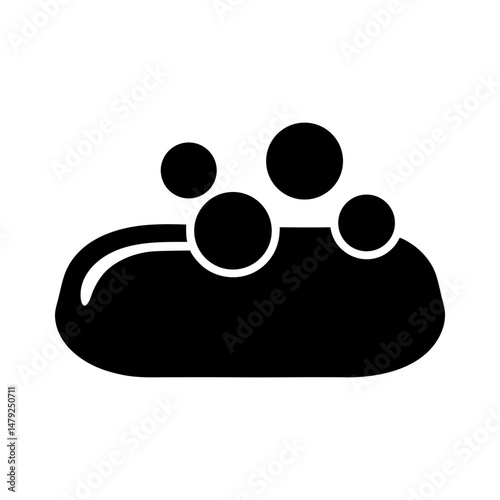 soap bar icon silhouette
