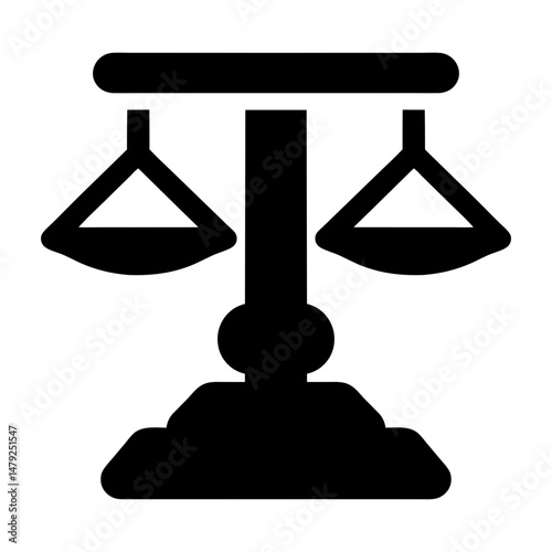 balance scale icon silhouette
