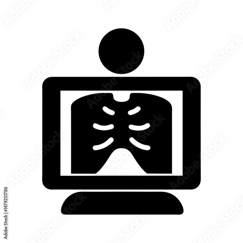 x-ray image icon silhouette
