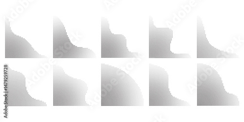 Corner Halftone Wave Dot