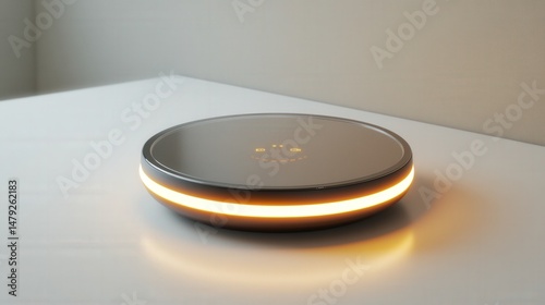 Modern Circular LED Light with Soft Glow and Minimalist Design