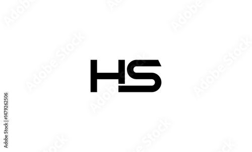 HS initial letters, monogram logo