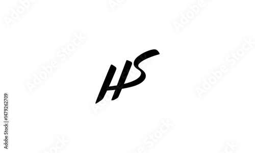 HS initial letters, monogram logo