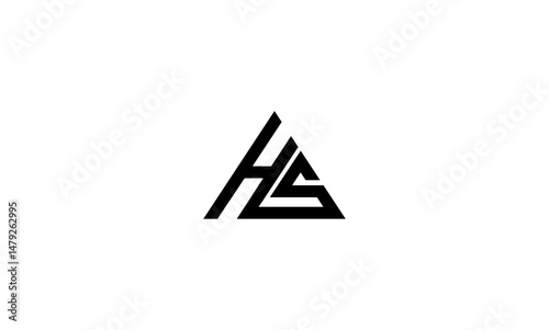 HS initial letters, monogram logo