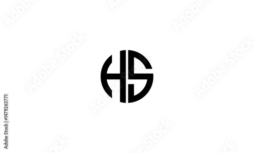 HS initial letters, monogram logo