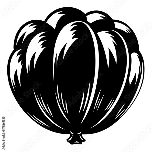 Stylized Silhouette of a Bunch of Balloons with Dynamic Light Reflections
