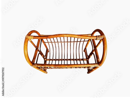 The white background in the picture is a multipurpose wicker basket. It is woven tightly with wicker, making it tough and durable. It has a handle in the middle and is beautifully colored