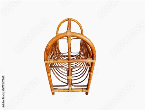 The white background in the picture is a multipurpose wicker basket. It is woven tightly with wicker, making it tough and durable. It has a handle in the middle and is beautifully colored