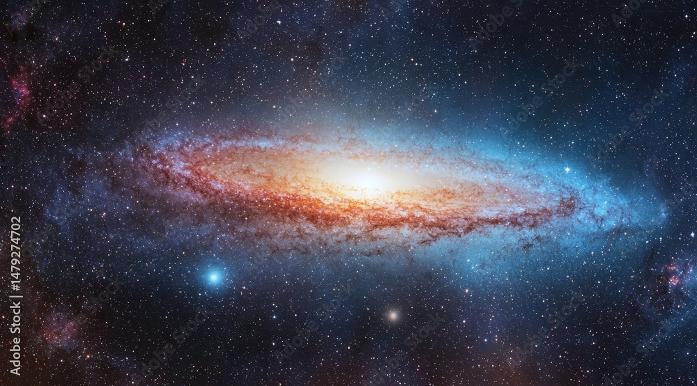 Fototapeta premium A mesmerizing sci-fi space wallpaper featuring nebulae.