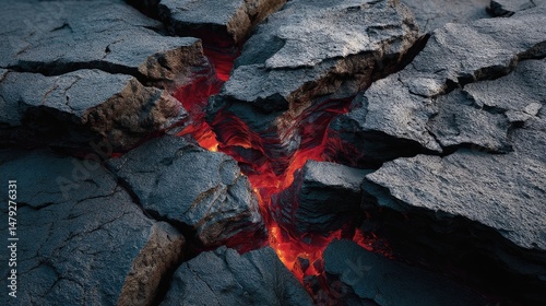 Abstract close-up of hardened, extinct lava rock 