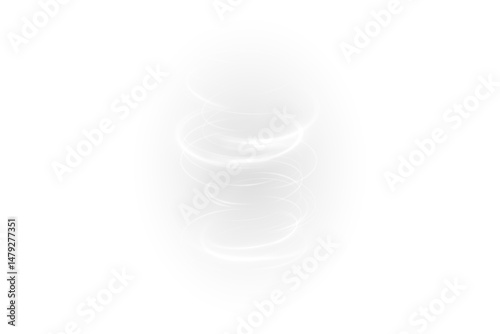 glowing winter twister with sparkling snowflakes and icy wind—ideal for PNG fantasy scenes, magical blizzards, or dynamic Christmas designs full of motion and light