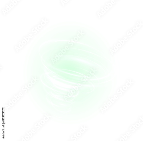 fresh swirl of green and minty air with magical sparkle ideal for PNG eco designs, summer cocktails, or nature-inspired abstract compositions with vibrant motion