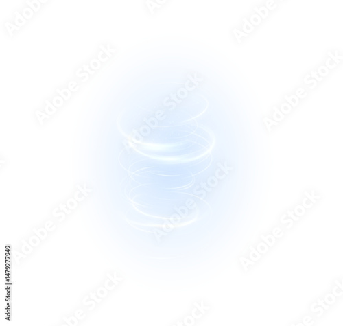  shimmering blue wave with glowing curves and neon energy—ideal for elegant PNG illustrations, transparent swirl effects, or futuristic design backgrounds.