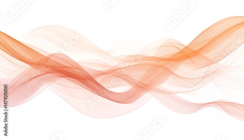 Abstract Background with Delicate Fluid Waves in Warm Beige Tones, a Dynamic and Gentle Flow