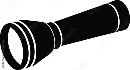 flashlight silhouette vector , torchlight icon