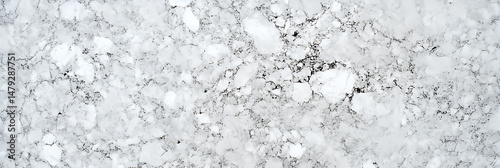 White Marble Texture Background with Gray Veins