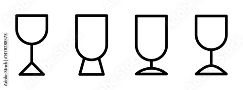 Variations of glass silhouettes displayed in a clean design