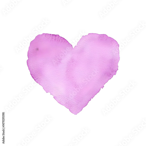 Subtle Pink Watercolor Heart Shape for Creative Design Projects