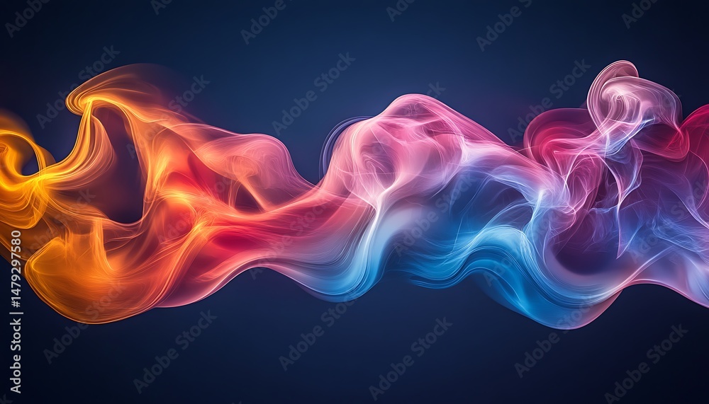 Obraz premium Abstract swirling colorful smoke