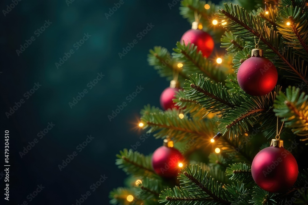 A beautifully decorated Christmas tree with ornaments and twinkling lights, festive and joyful , glitter, cozy A beautifully decorated Christmas tree with ornaments and twinkling lights, festive and joyful , glitter, cozy