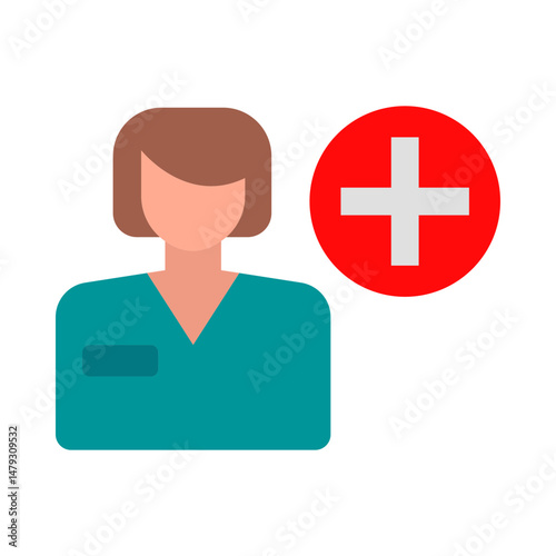 Therapist flat icon
