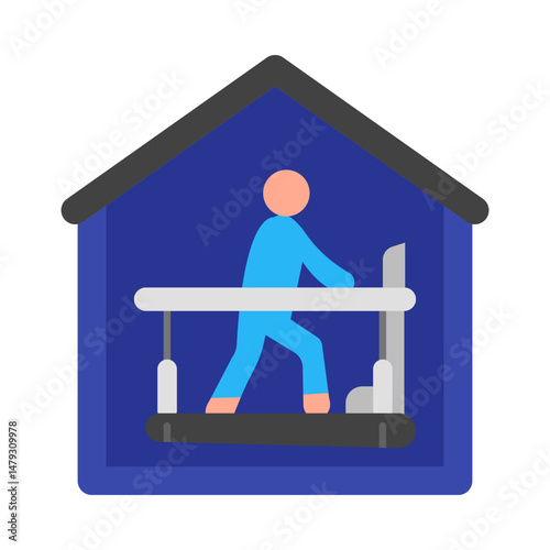 Home Exercise Program flat icon