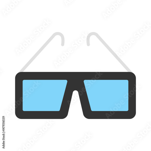 3D Glasses flat icon
